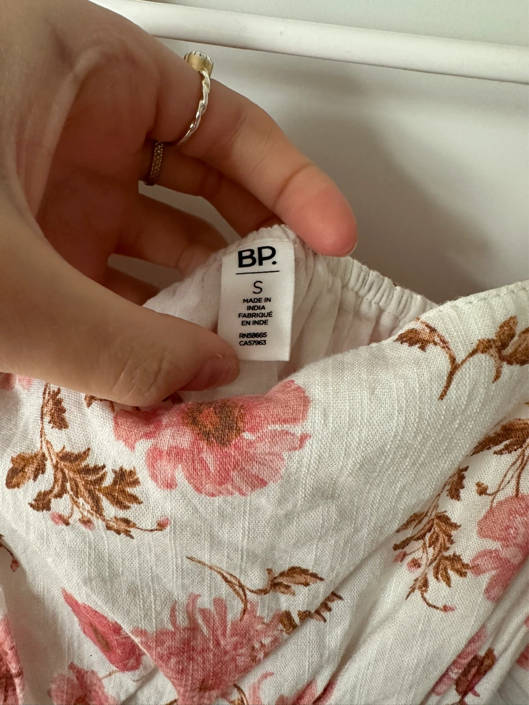 CUTE MINI BP FLORAL DRESS - White/Pink - Size S - photo 3