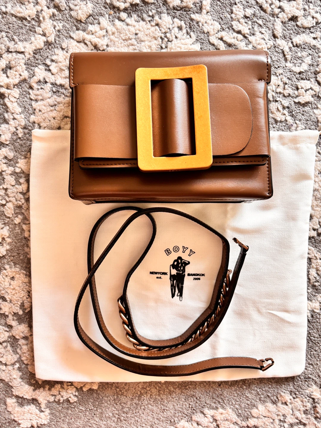 BOYY Brown Leather Bag with Gold Buckle - photo 2