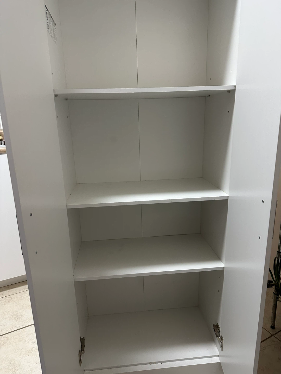 White Two-Door Storage Cabinet - photo 3