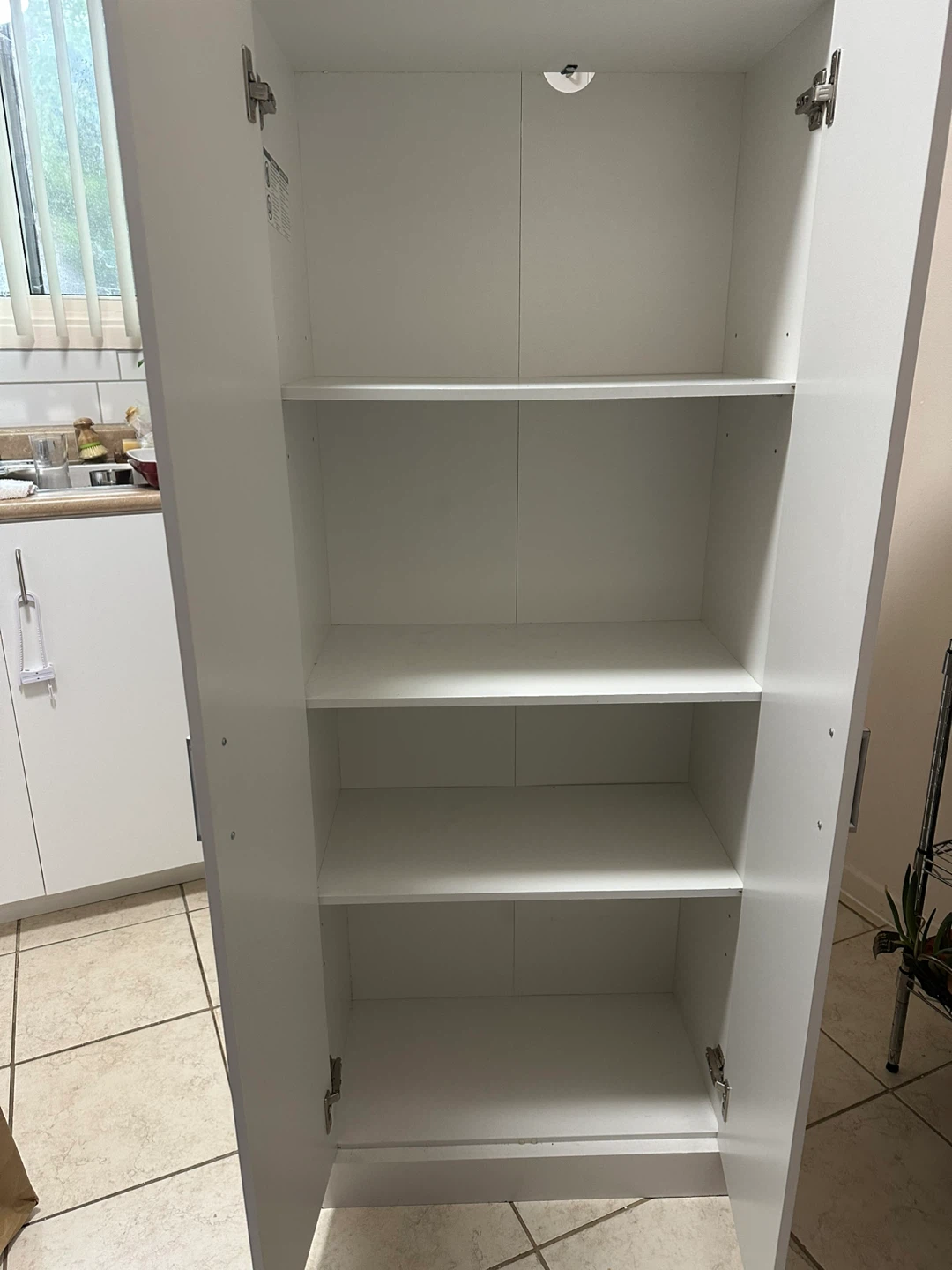 White Two-Door Storage Cabinet - photo 2