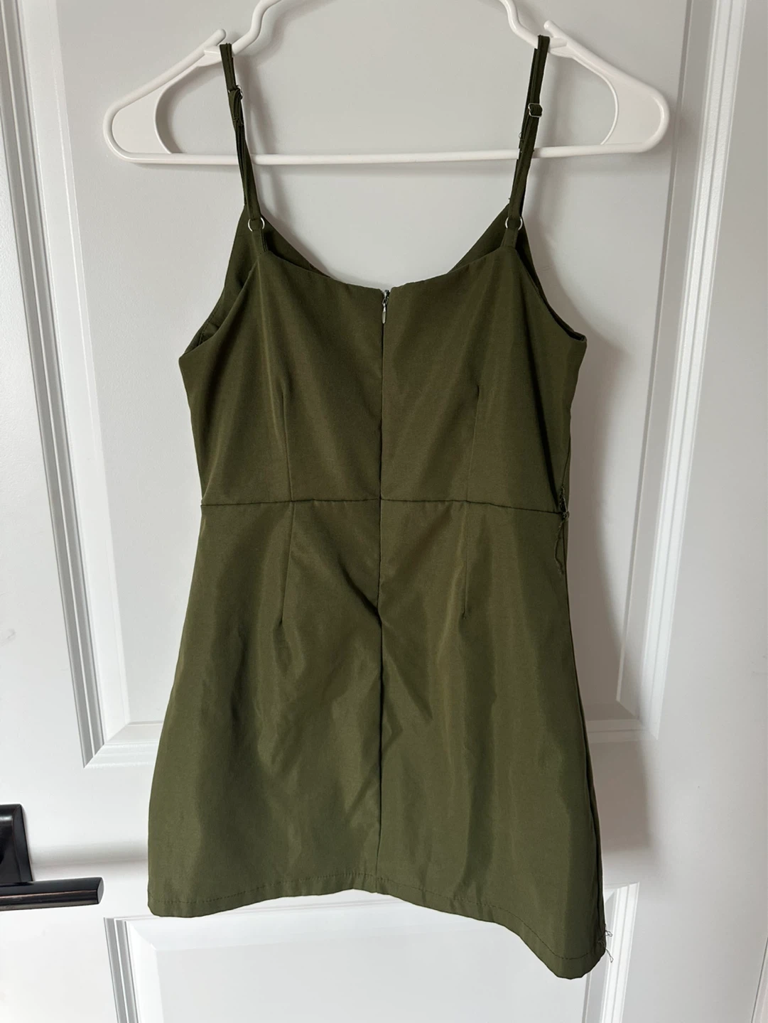 CUTE CARGO MINI DRESS - Dragon Classic Olive Green with buttons - photo 2
