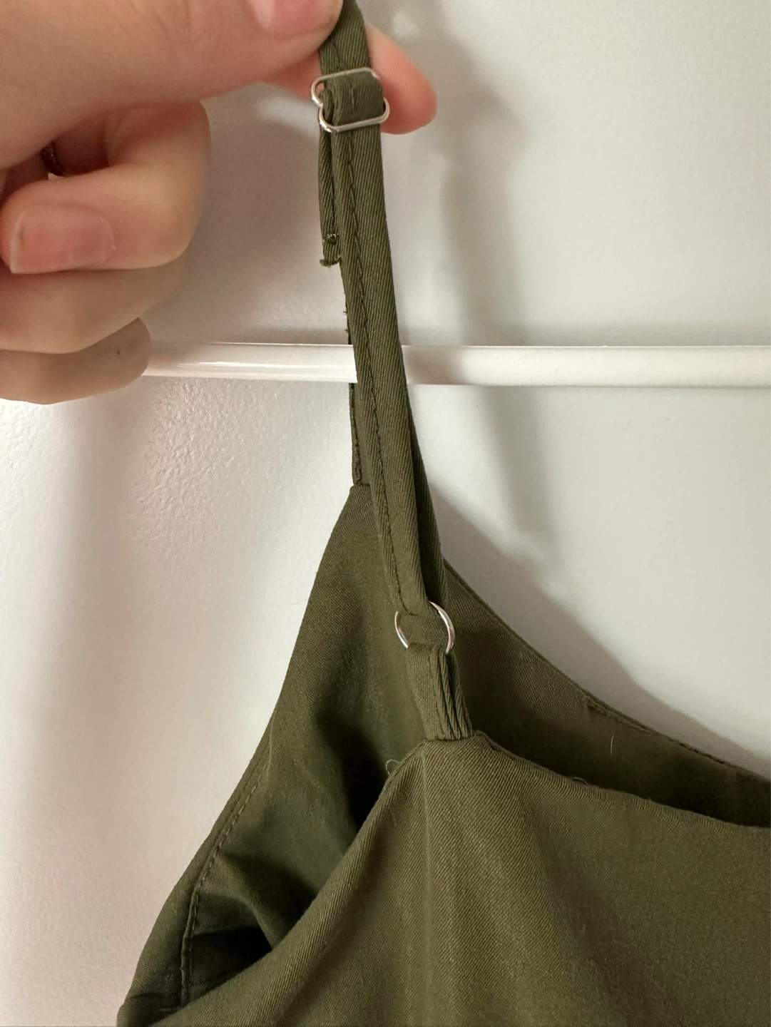 CUTE CARGO MINI DRESS - Dragon Classic Olive Green with buttons - photo 4