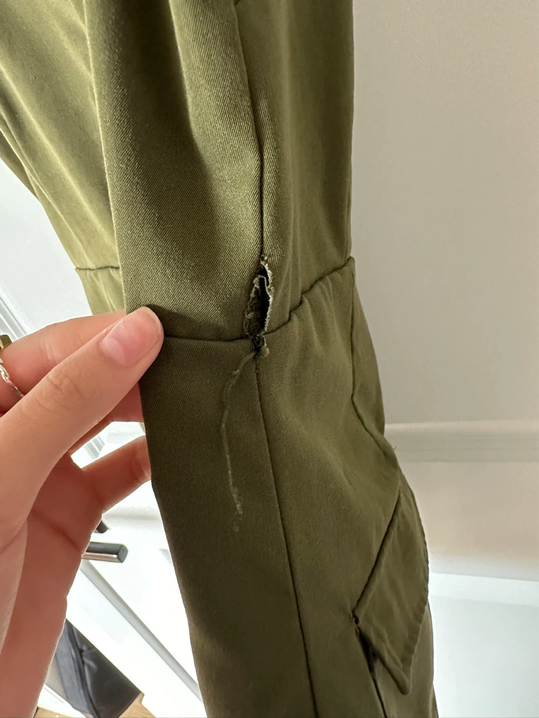 CUTE CARGO MINI DRESS - Dragon Classic Olive Green with buttons - photo 5