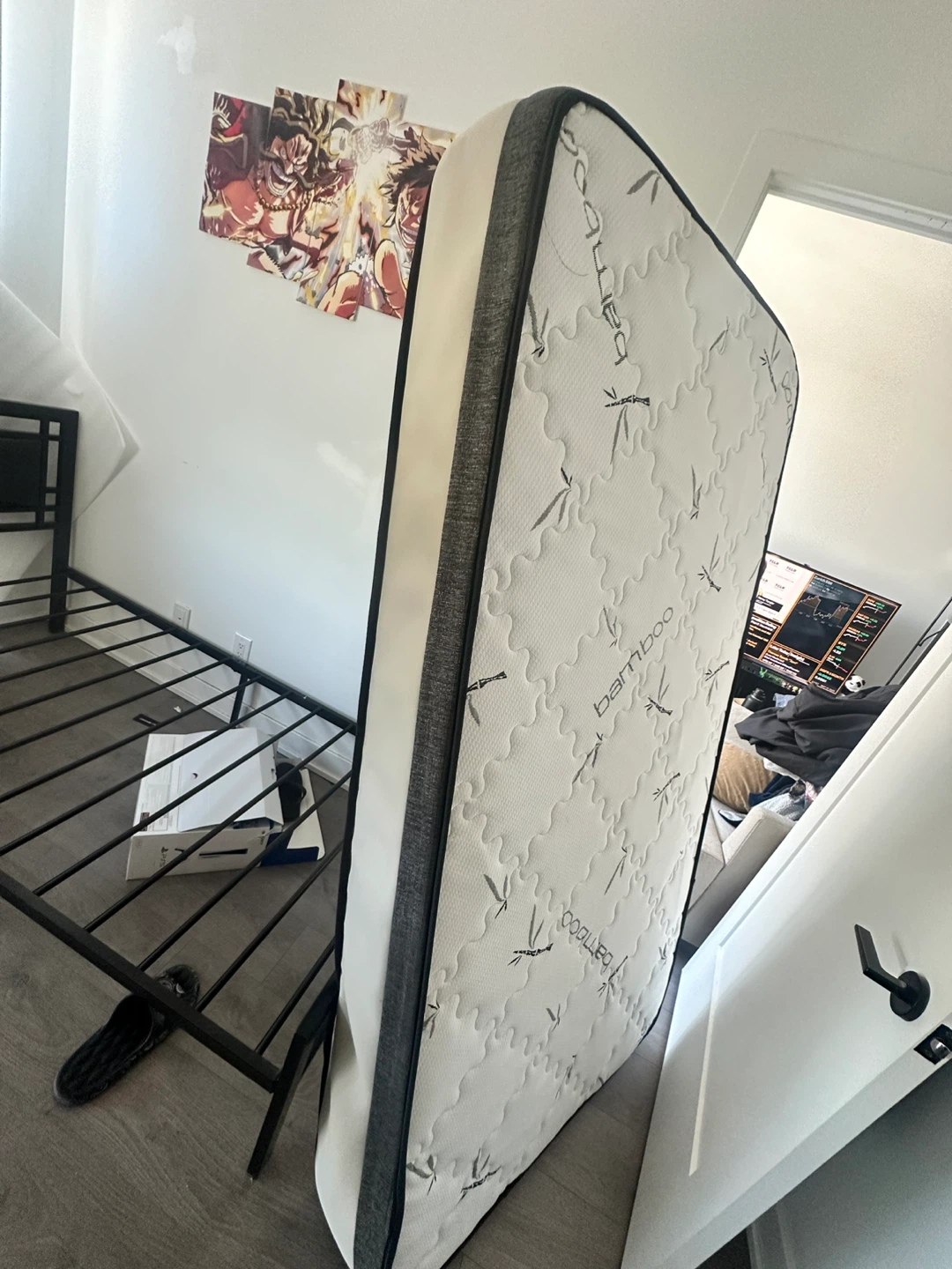 Twin Size Bamboo Mattress with Bed Frame - photo 3