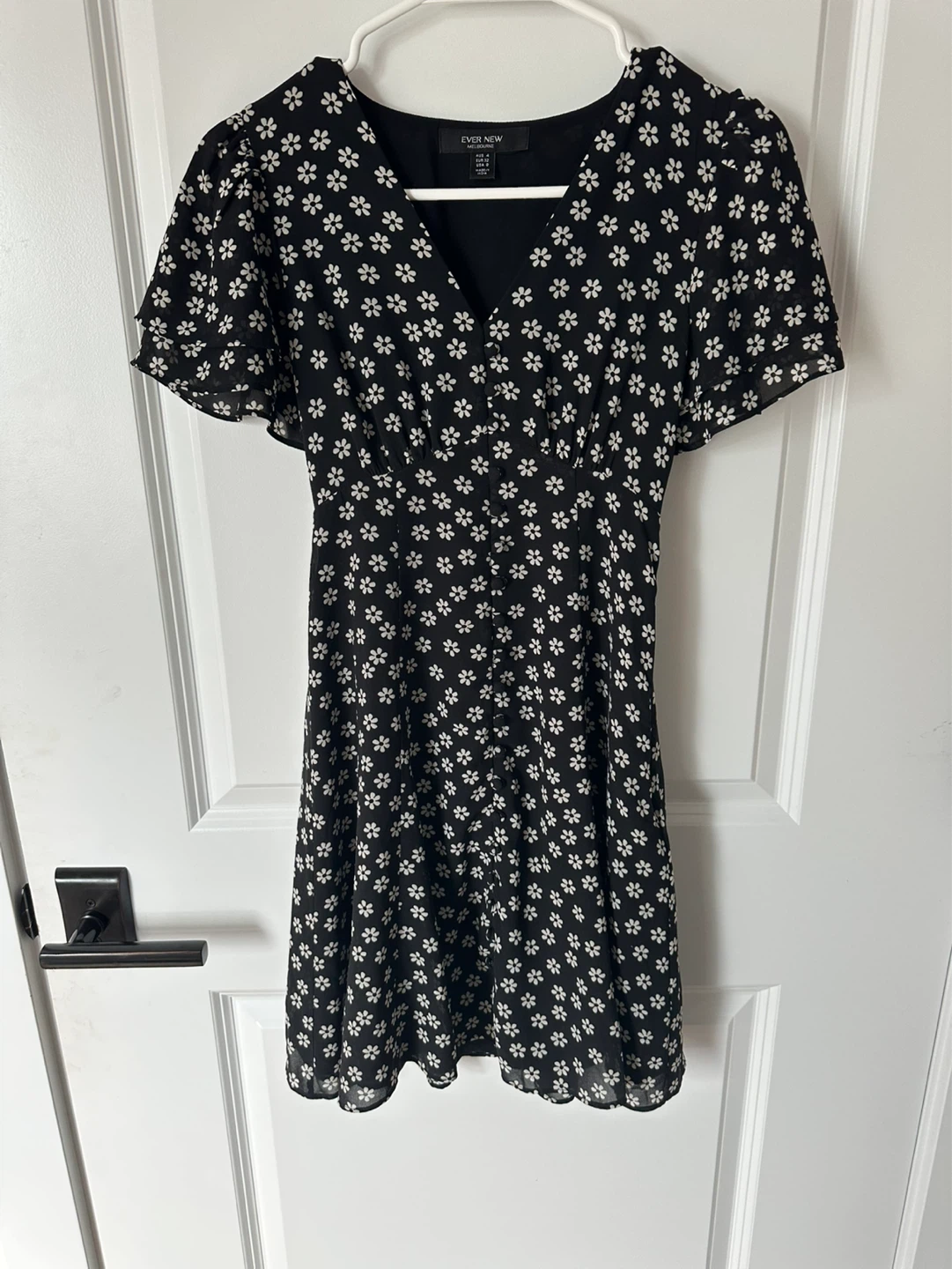 EVER NEW Melbourne Black Floral Mini Dress - Size 0