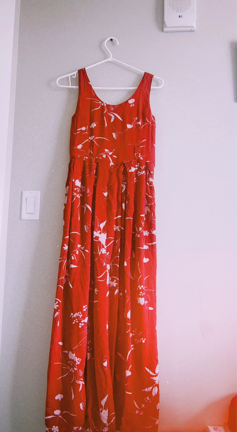 Red Floral Maxi Dress