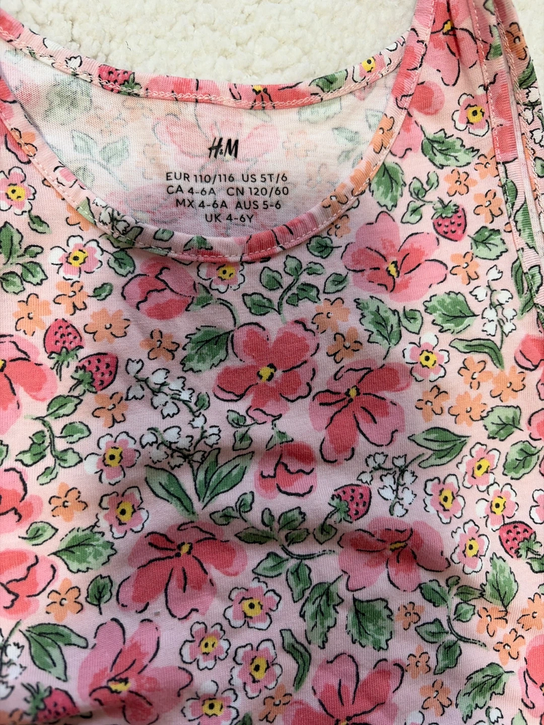 H&M Floral Tank Dress Size 5-6 Years - photo 2