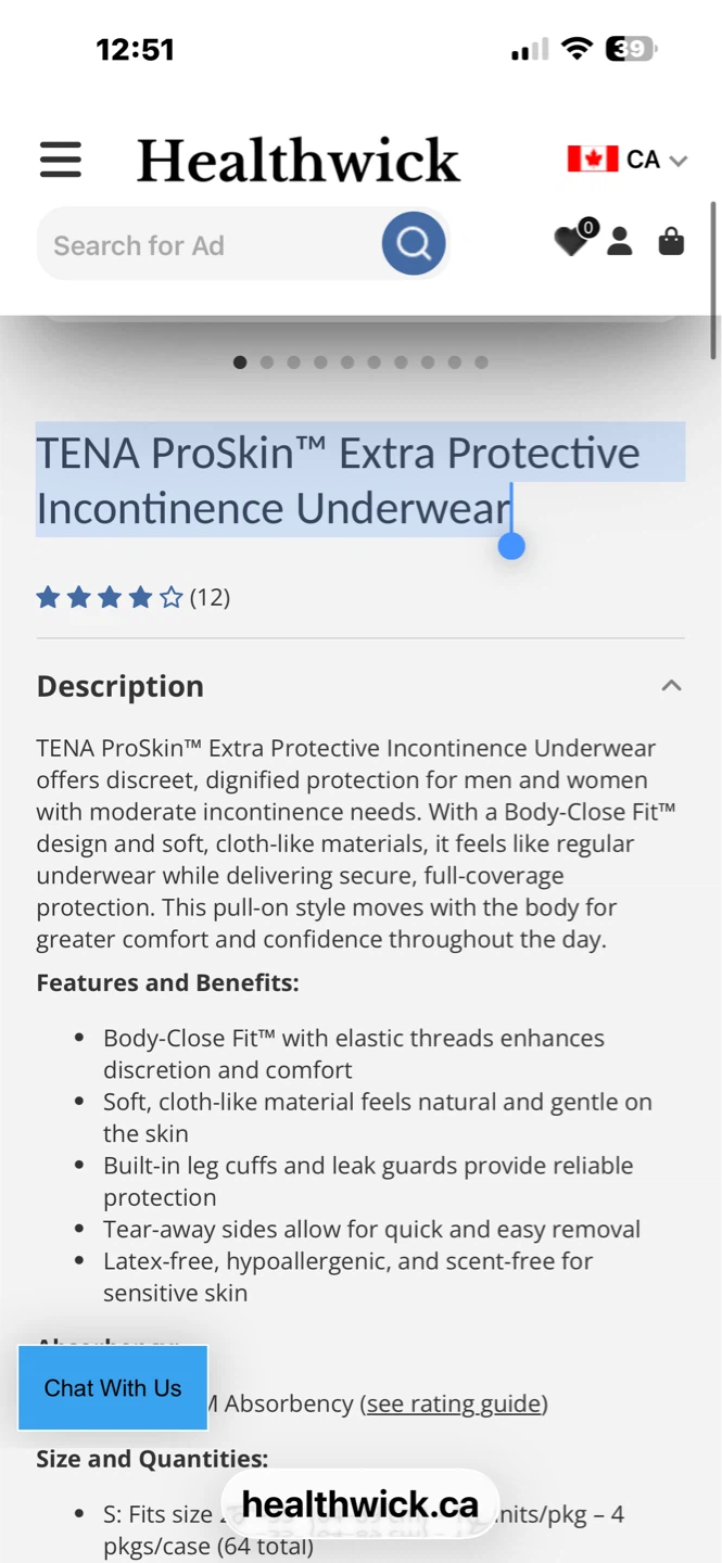 TENA ProSkin Extra Protective 2XL (12 pack) - photo 2
