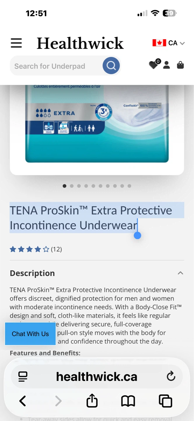 TENA ProSkin Extra Protective 2XL (12 pack) - photo 3