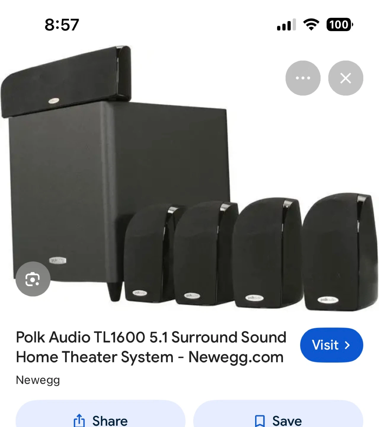 Polk Audio TL1600 Blackstone Home Theater System
