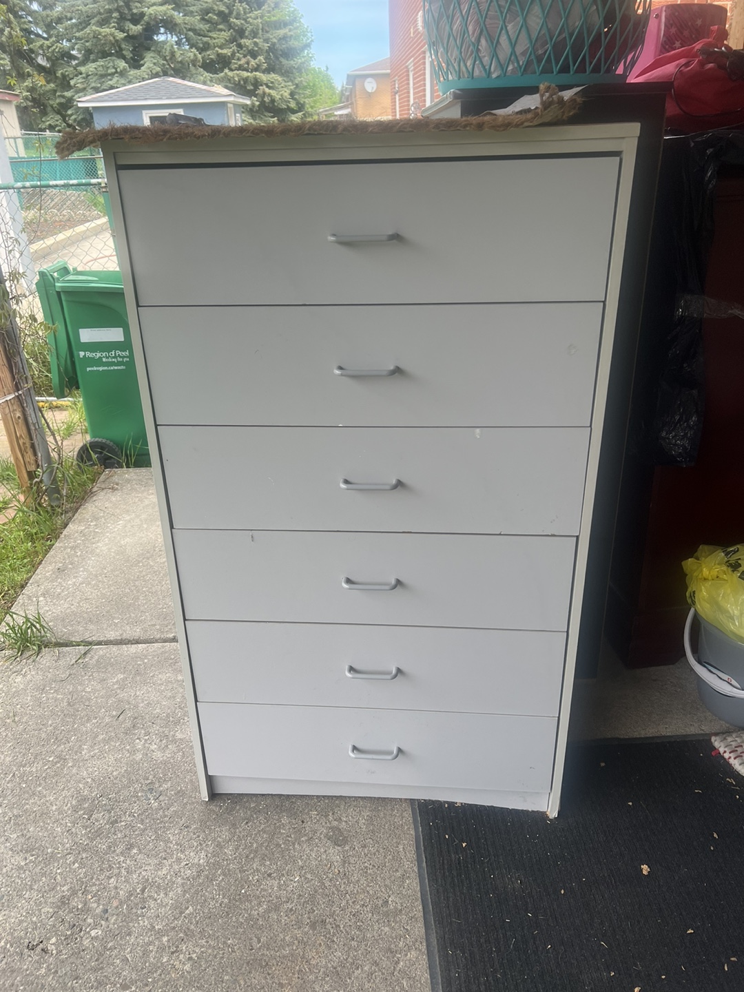 White Six Drawer Dresser