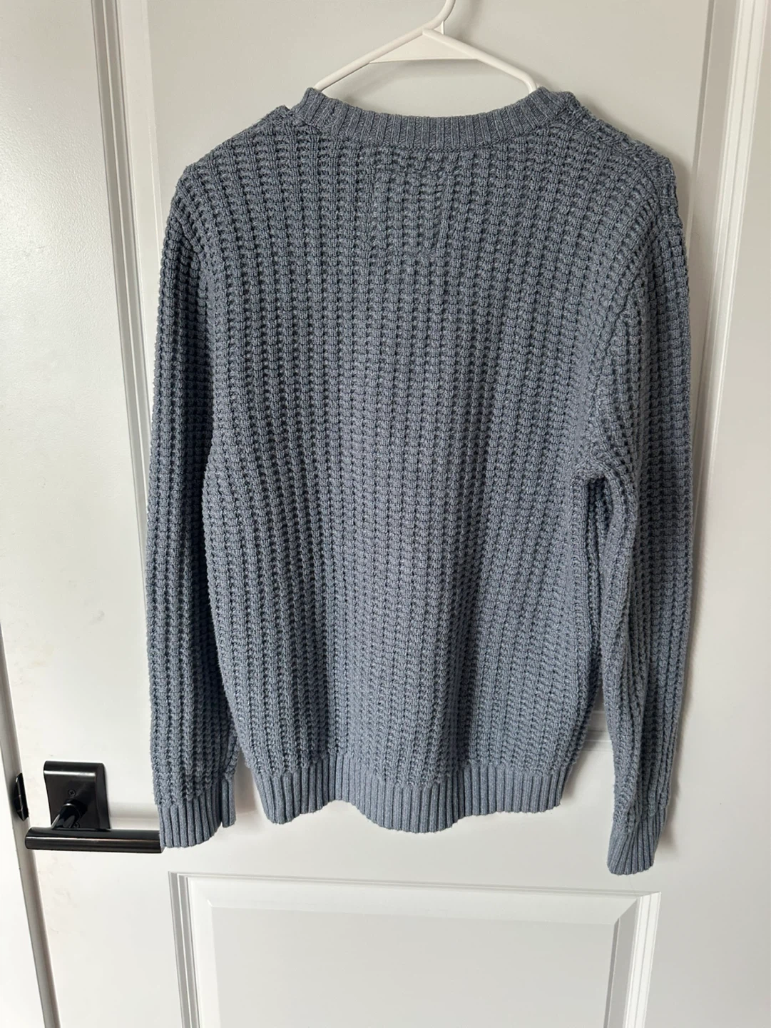 HOLLISTER Blue Waffle Knit Crew Neck Sweater - photo 3
