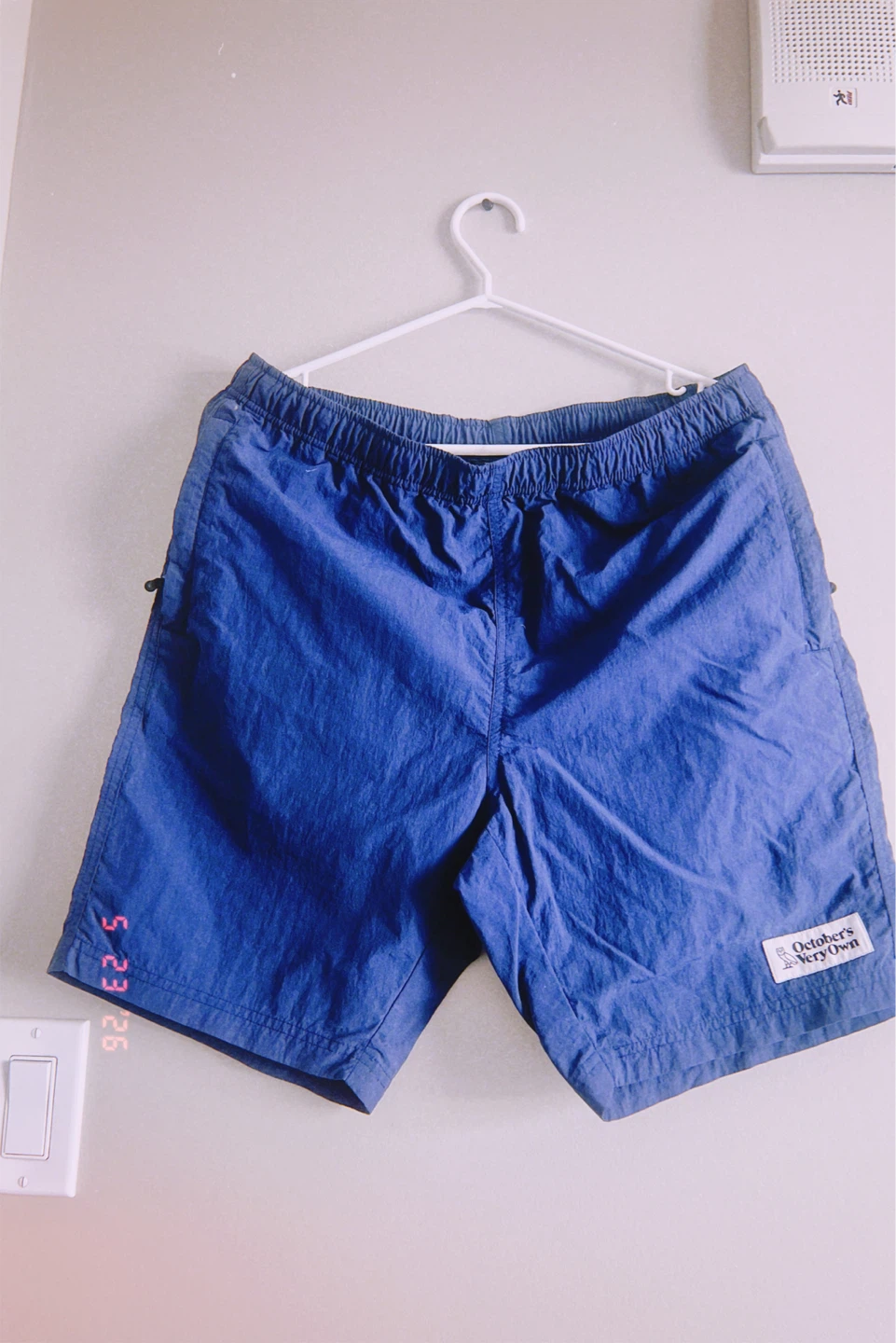 October's Very Own Blue Nylon Shorts