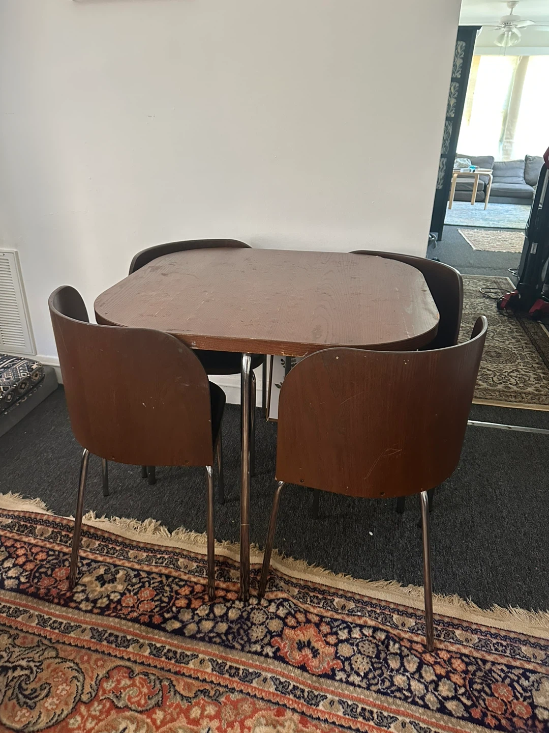 Vintage Dining Table and Chairs Set