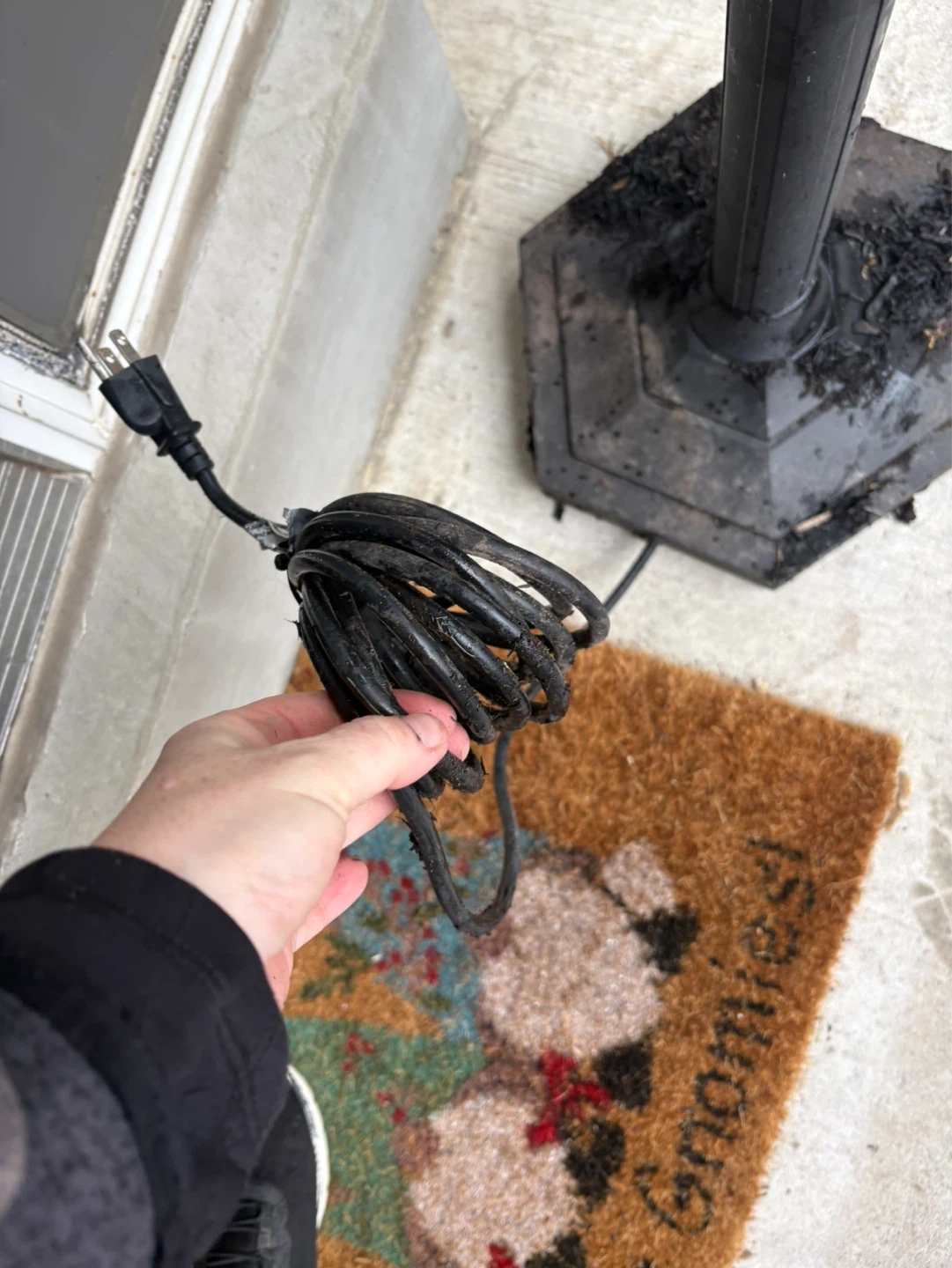Outdoor Lamp Post with Power Cord - photo 2