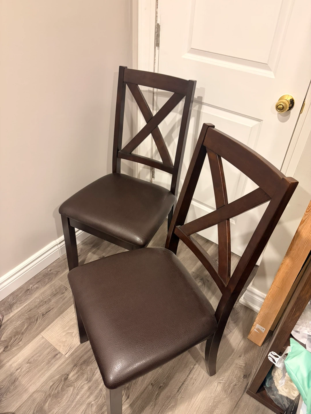 LIKE NEW: CANVAS brown Dining Chairs (2) - photo 2