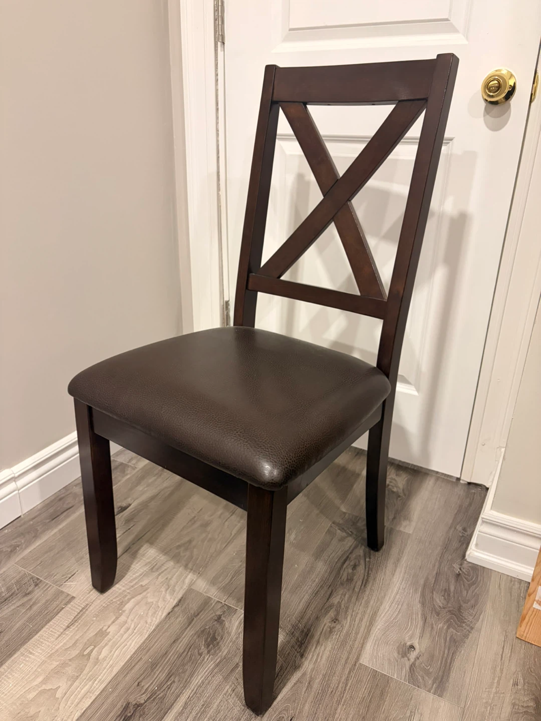 LIKE NEW: CANVAS brown Dining Chairs (2) - photo 3