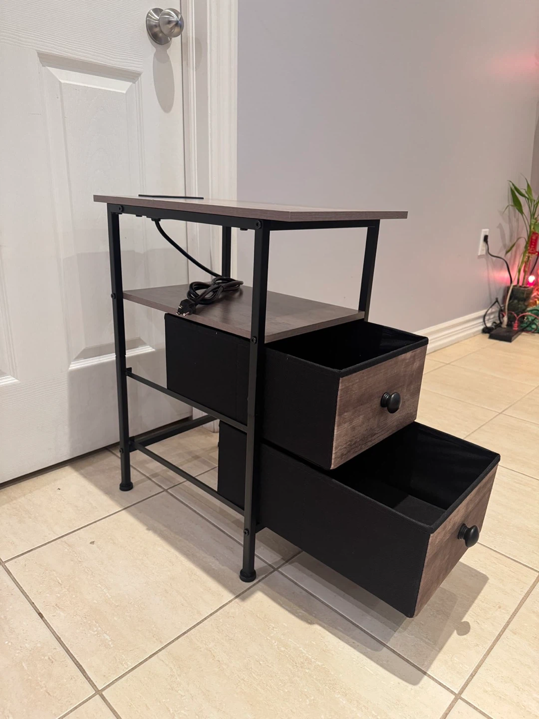 End Table with 2 Drawers and Built-in Outlet - photo 5