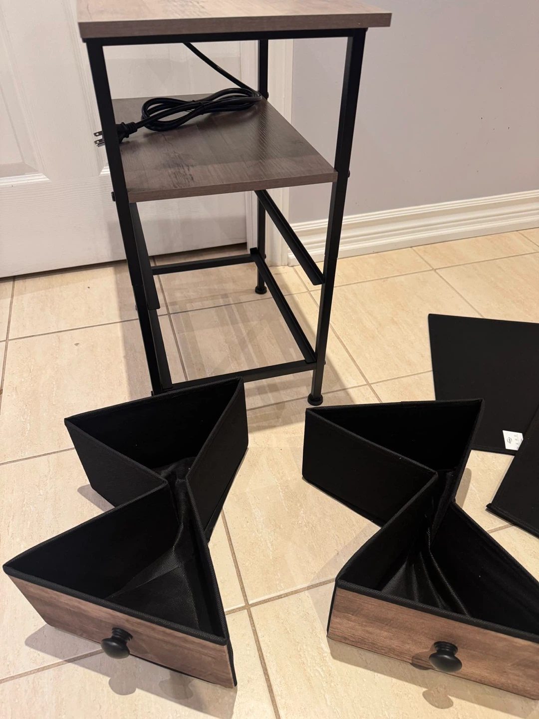 End Table with 2 Drawers and Built-in Outlet - photo 4
