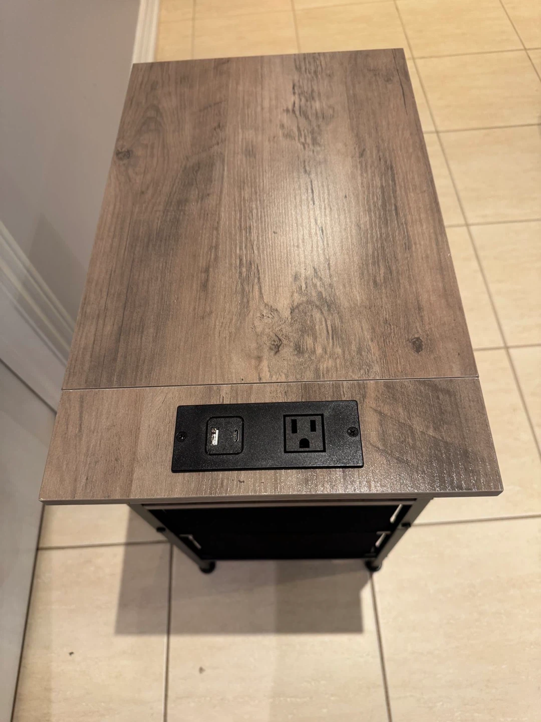 End Table with 2 Drawers and Built-in Outlet - photo 3