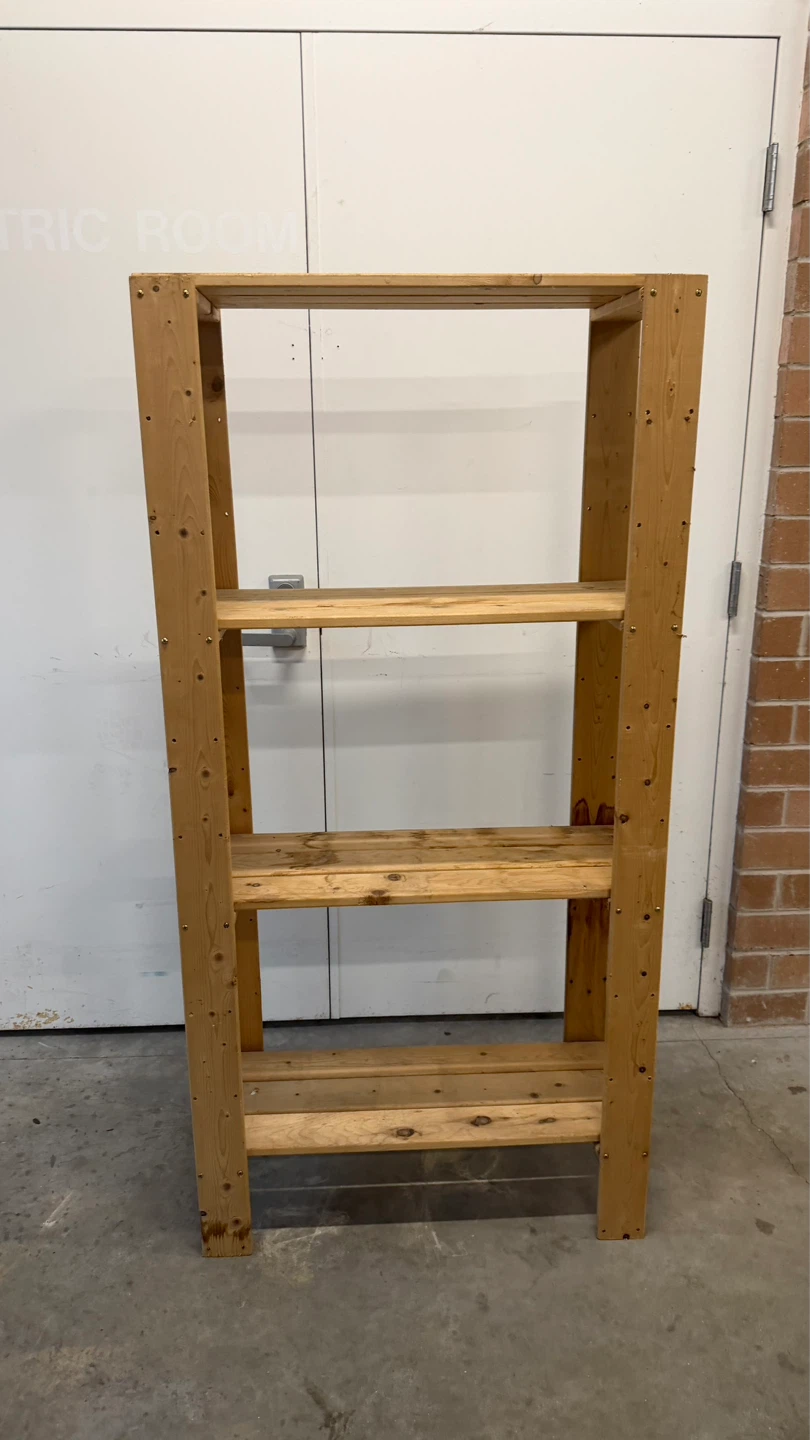 Wooden 4-Tier Shelf Unit