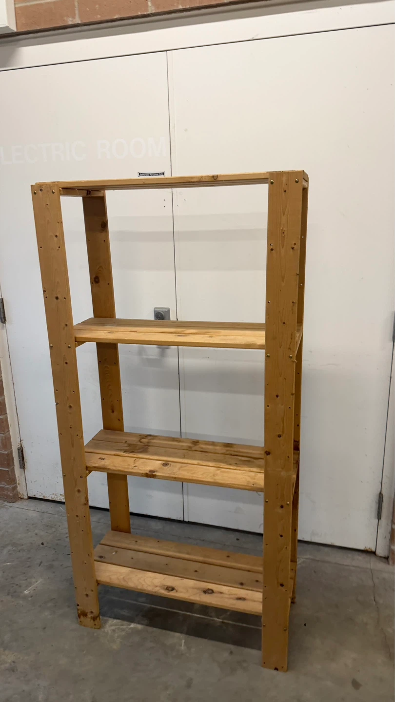 Wooden 4-Tier Shelf Unit - photo 2