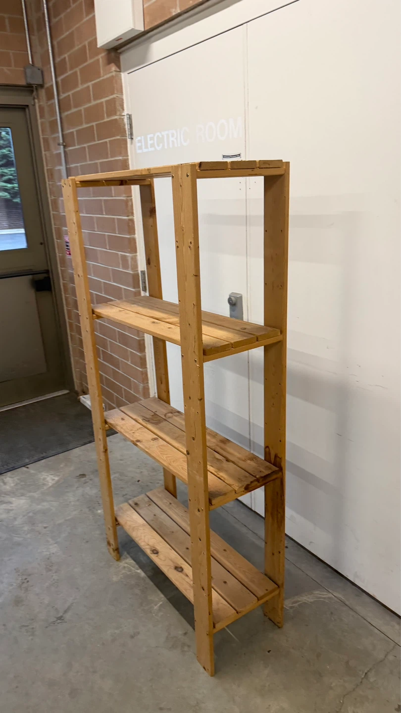 Wooden 4-Tier Shelf Unit - photo 4