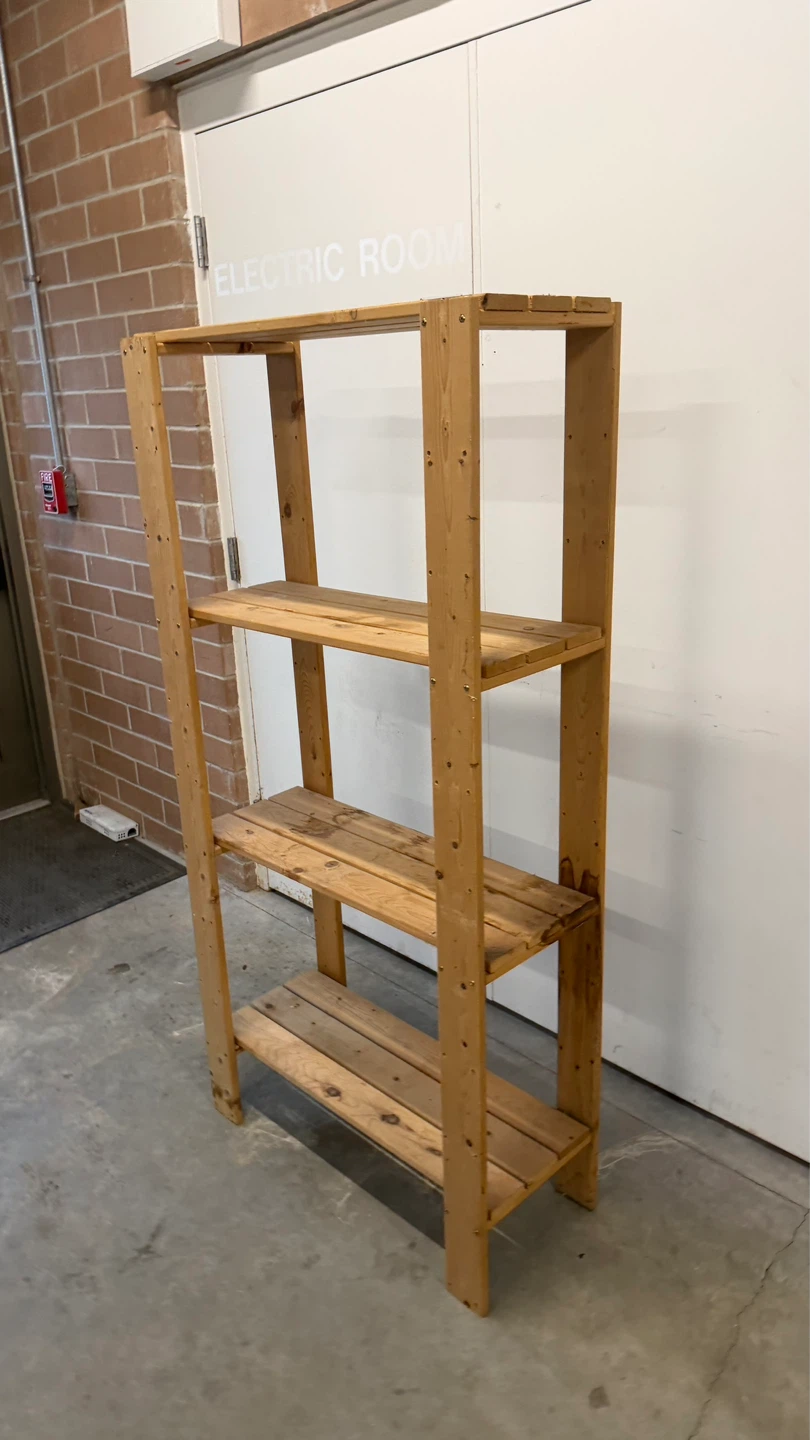 Wooden 4-Tier Shelf Unit - photo 5