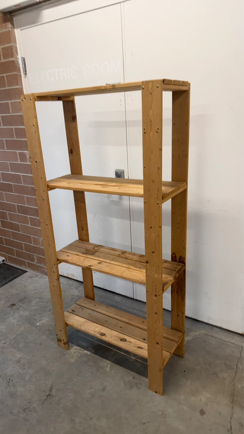 Wooden 4-Tier Shelf Unit - photo 3