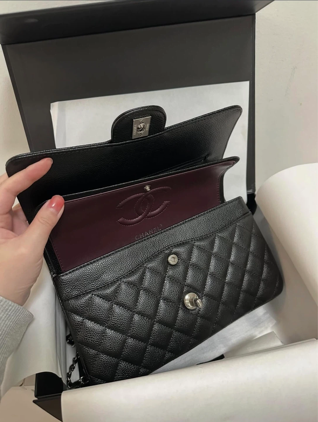 Black Chanel Medium Classic Flap Bag - photo 5