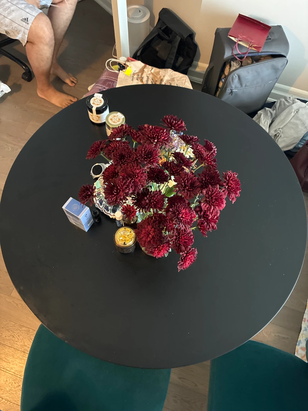 Round Black Dining Table - photo 2