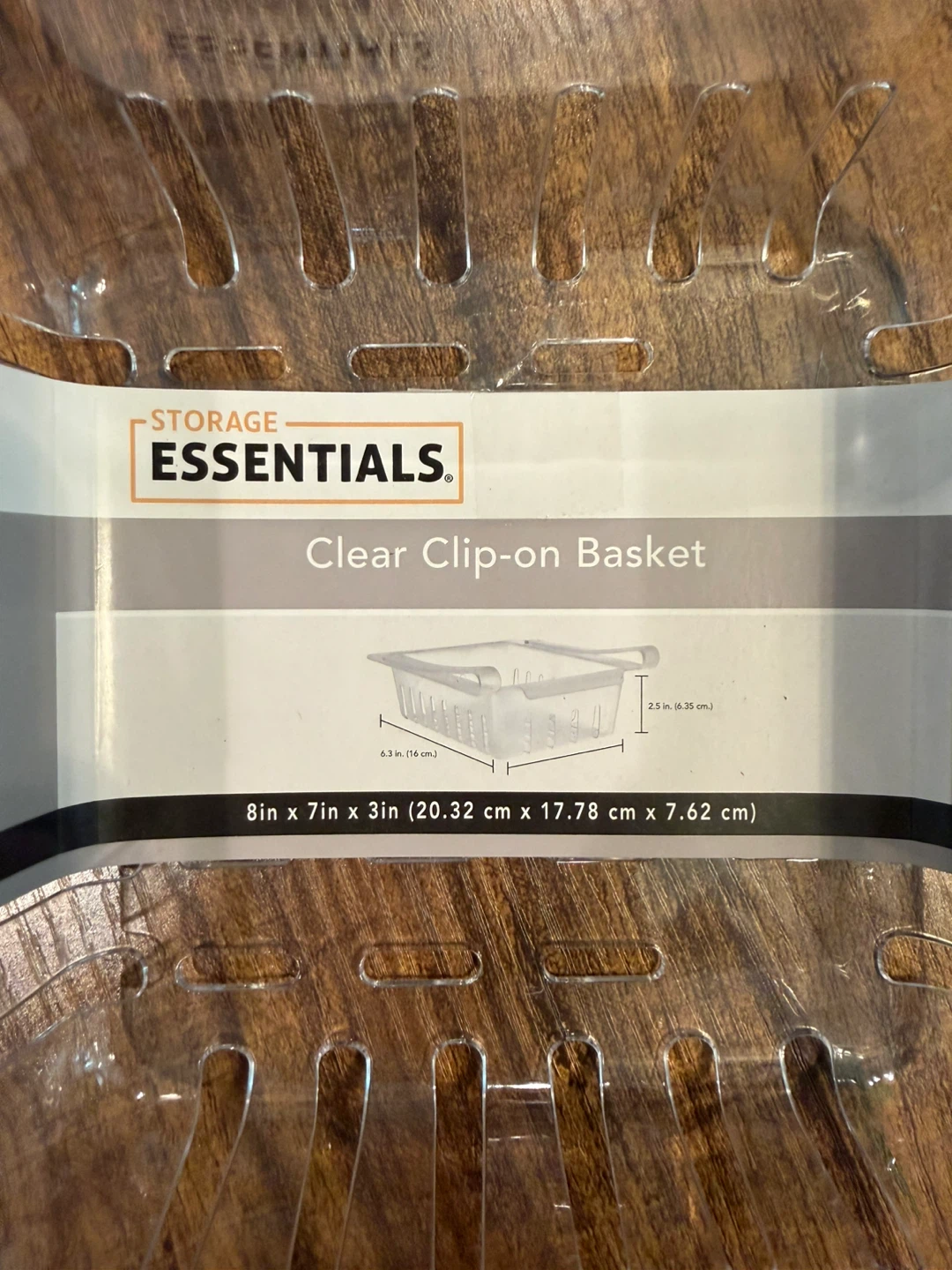 Set of 2 Storage Essentials Clear Clip-on Baskets (Set of 2) - photo 4