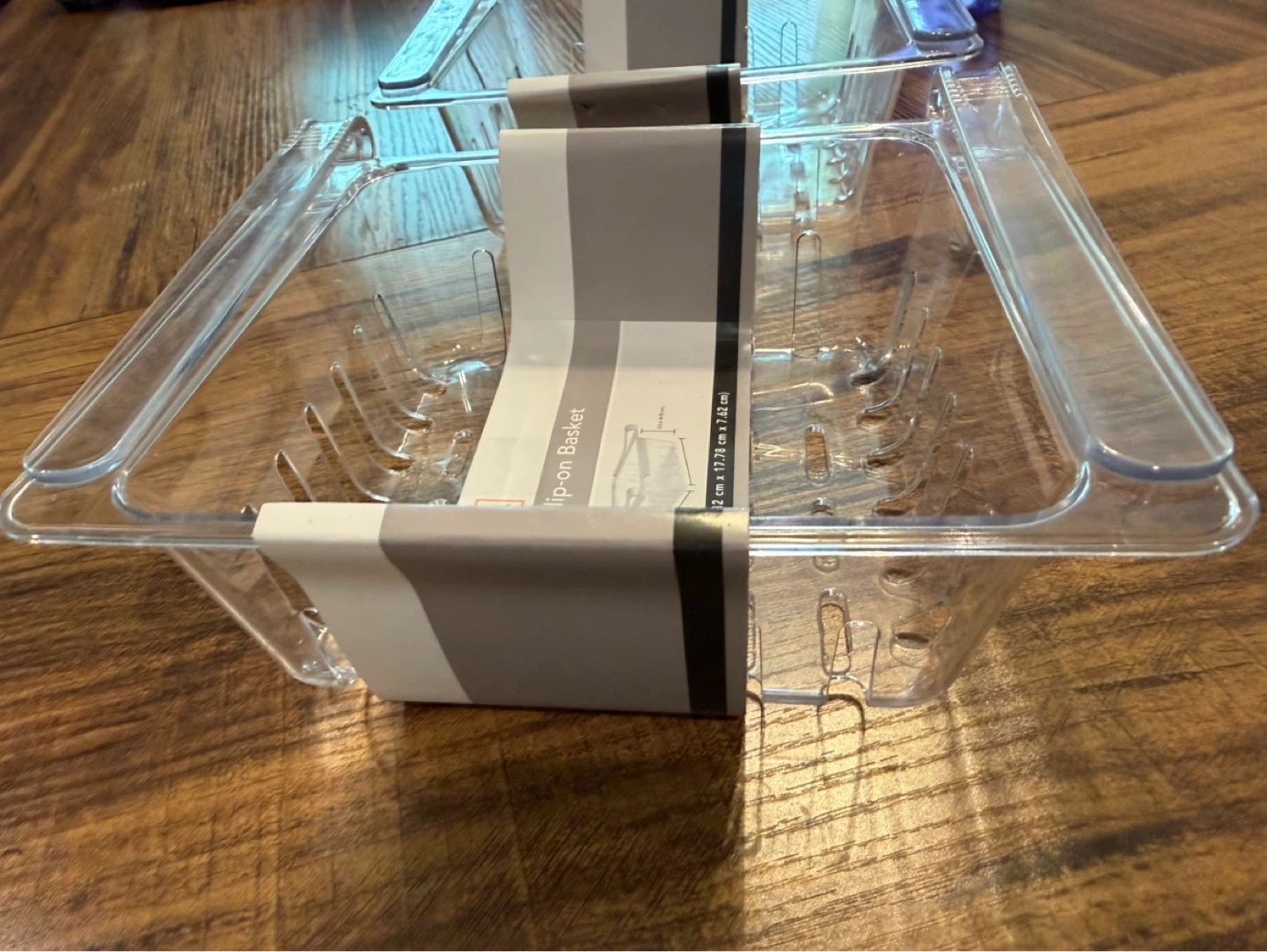 Set of 2 Storage Essentials Clear Clip-on Baskets (Set of 2) - photo 5