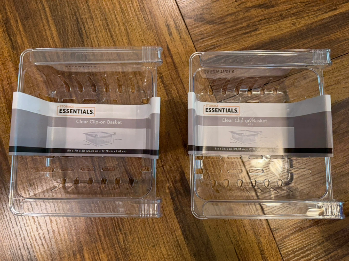Set of 2 Storage Essentials Clear Clip-on Baskets (Set of 2) - photo 3