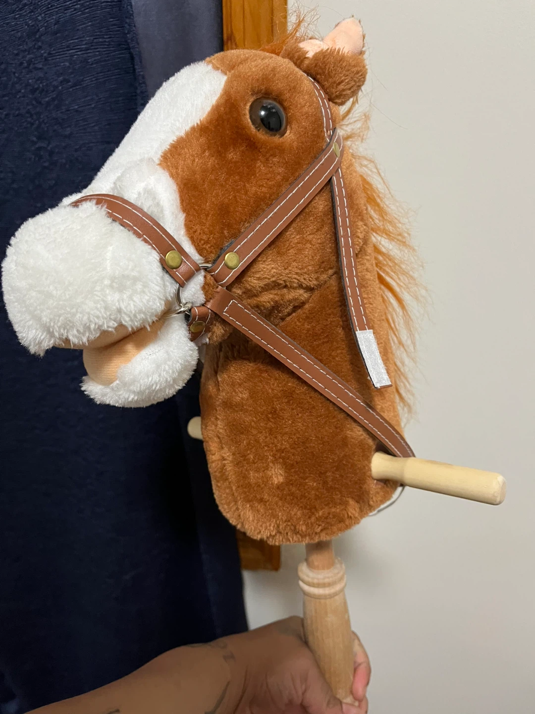 Plush Hobby Horse Stick Toy