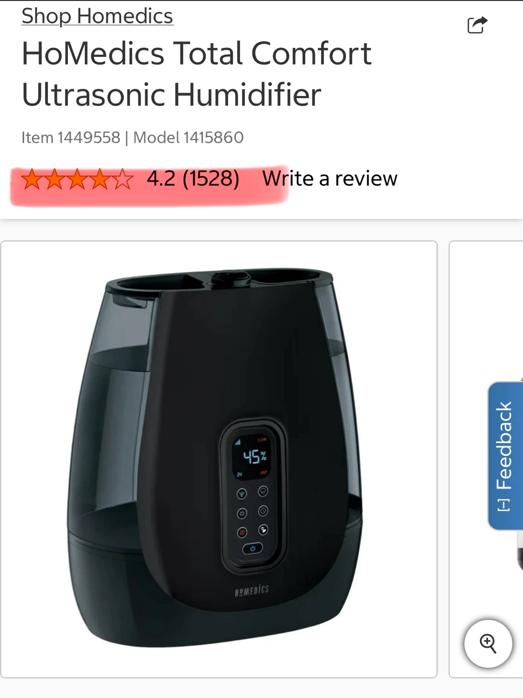 HoMedics Ultrasonic Humidifier - photo 5