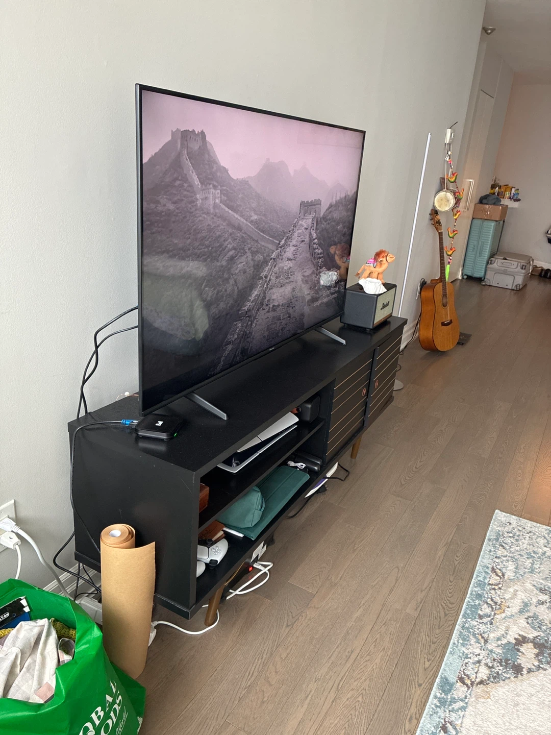 Black Mid-Century Modern Media Console - photo 3