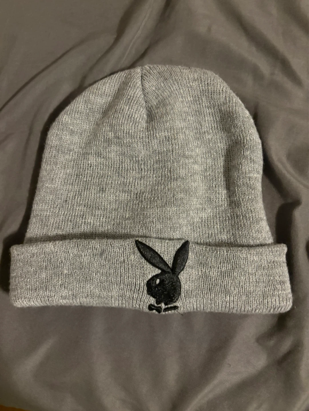 Grey Playboy Bunny Beanie