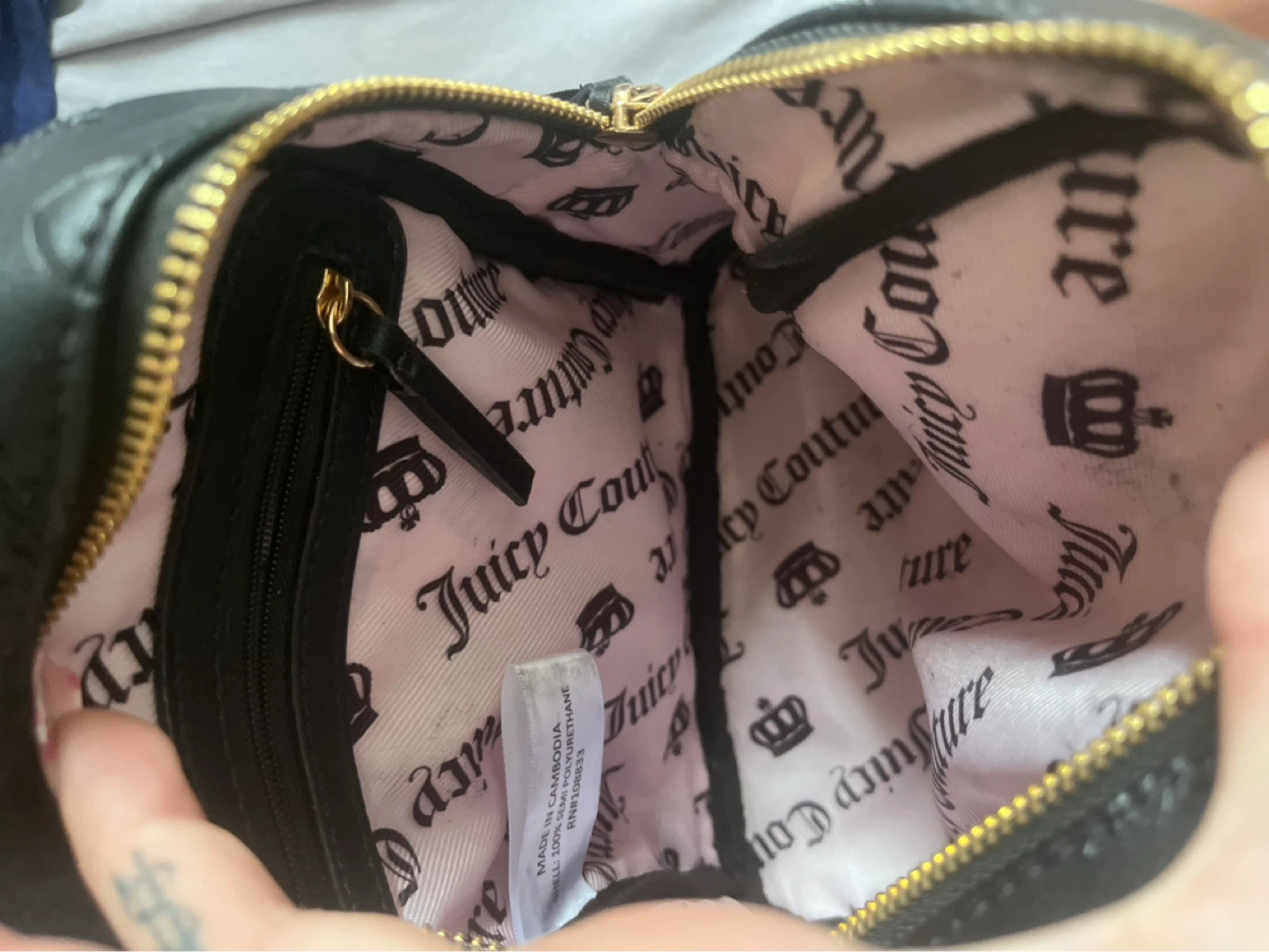 Mini sac à dos noir Juicy Couture