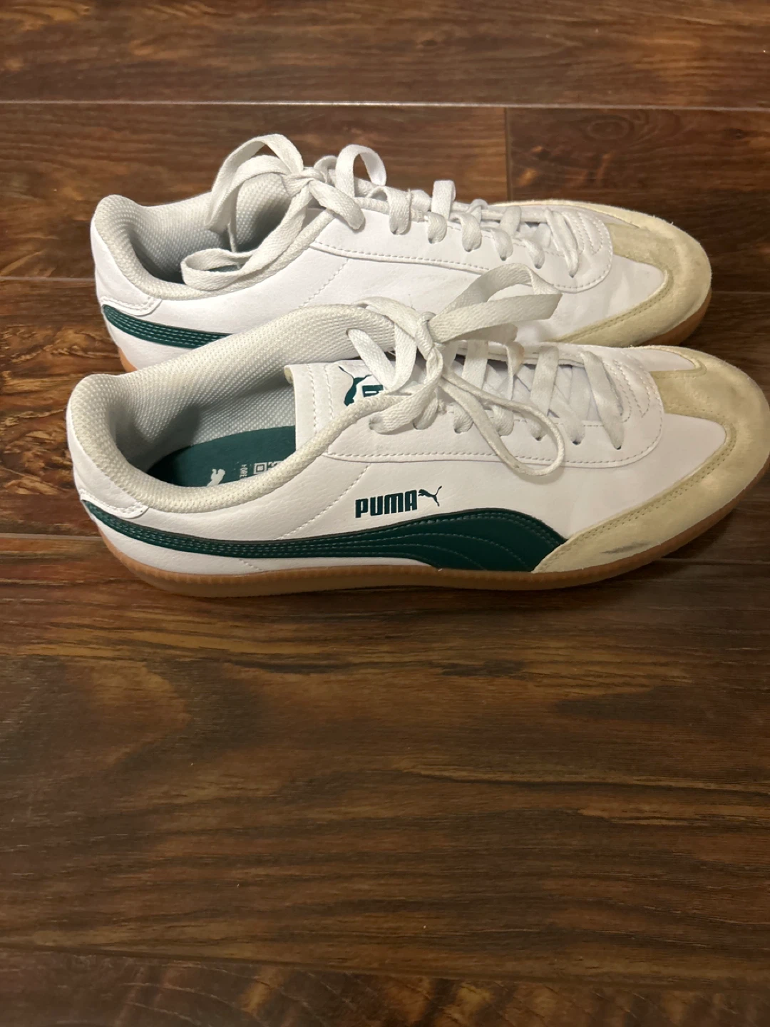 Puma White & Green Sneakers - photo 2