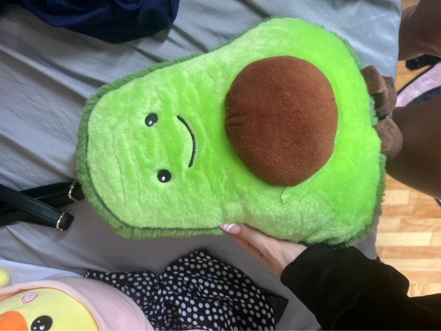 Peluche avocat bouillotte pour ventre