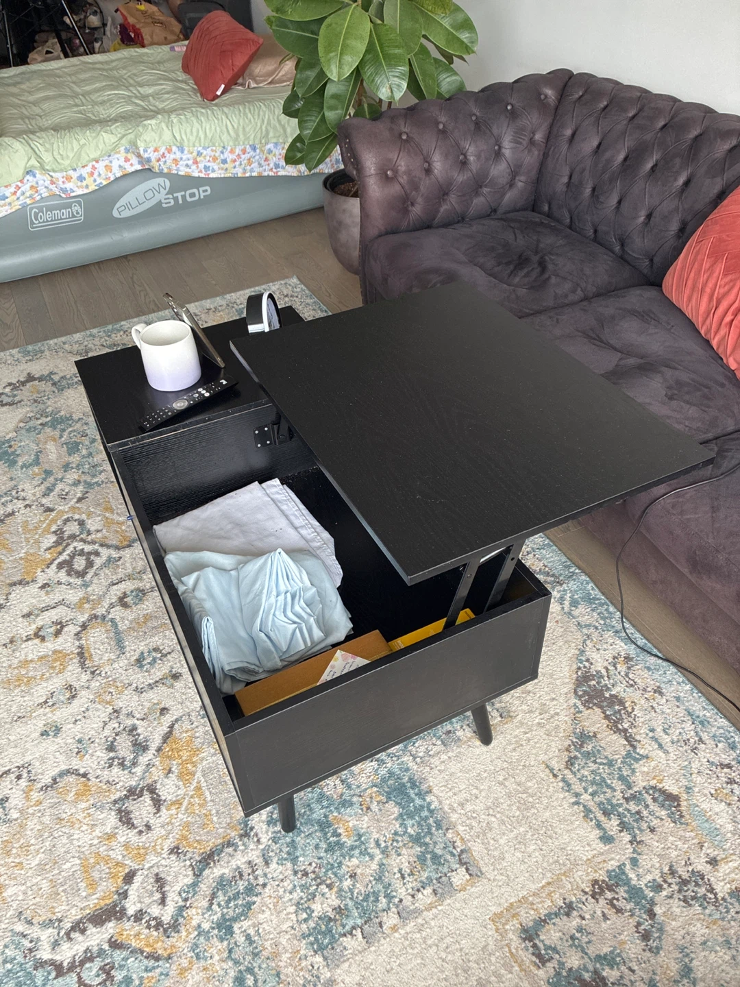 Black Lift-Top Coffee Table - photo 3