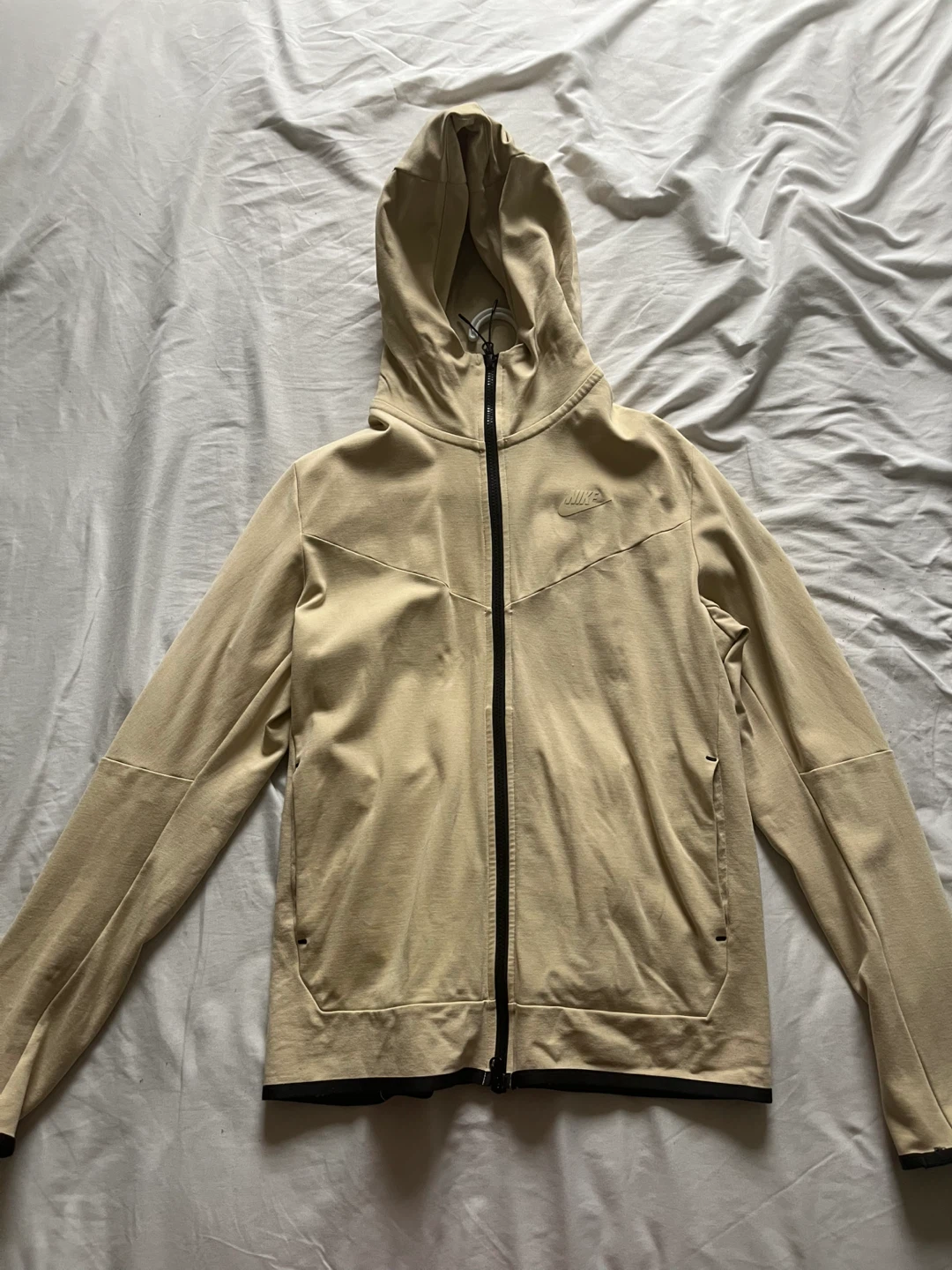 Yellow Light-Weight Nike Tech Fleece Zip-up