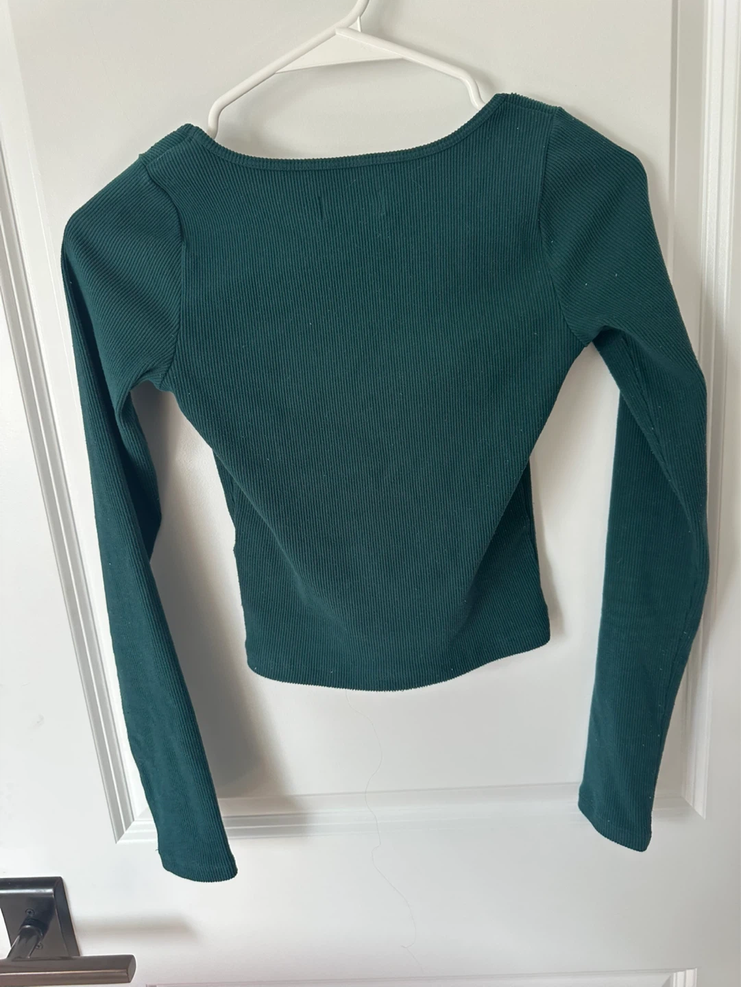 Hollister Long Sleeve Square Neck Ribbed Top XS - photo 3