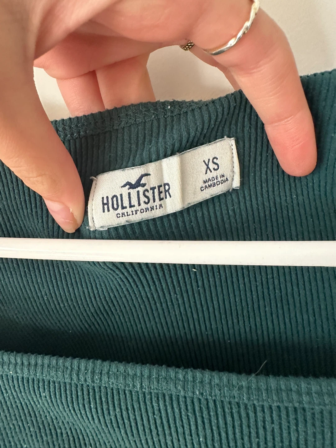 Hollister Long Sleeve Square Neck Ribbed Top XS - photo 2