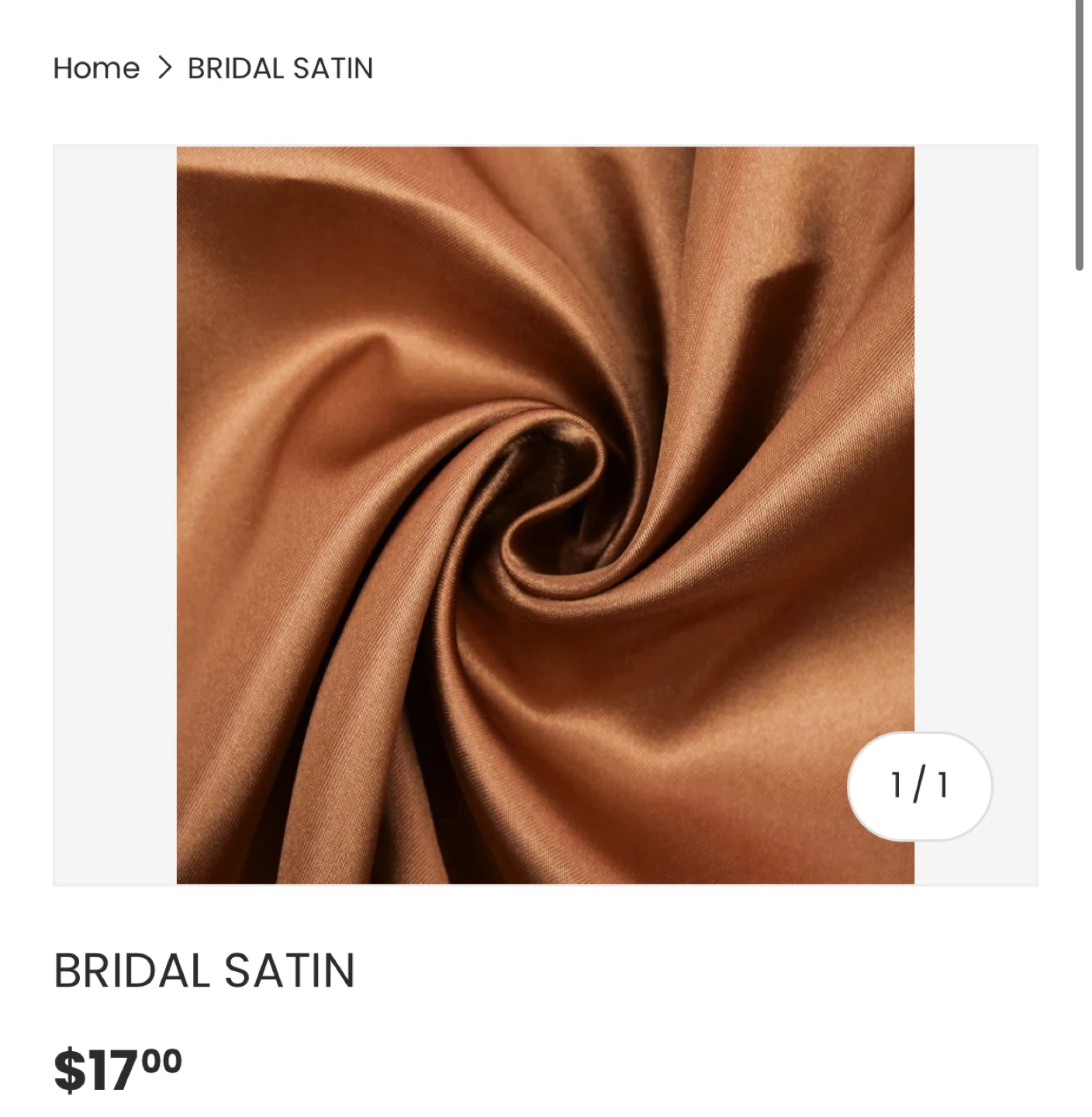 bridal satin (mocha) 157“+ long - photo 2