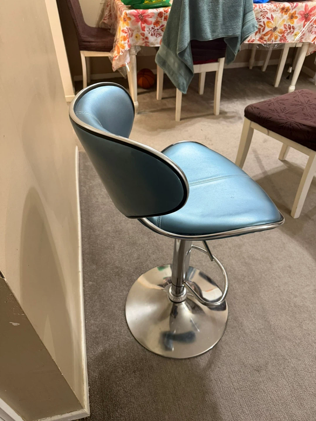 Adjustable Blue Bar Stool - photo 2