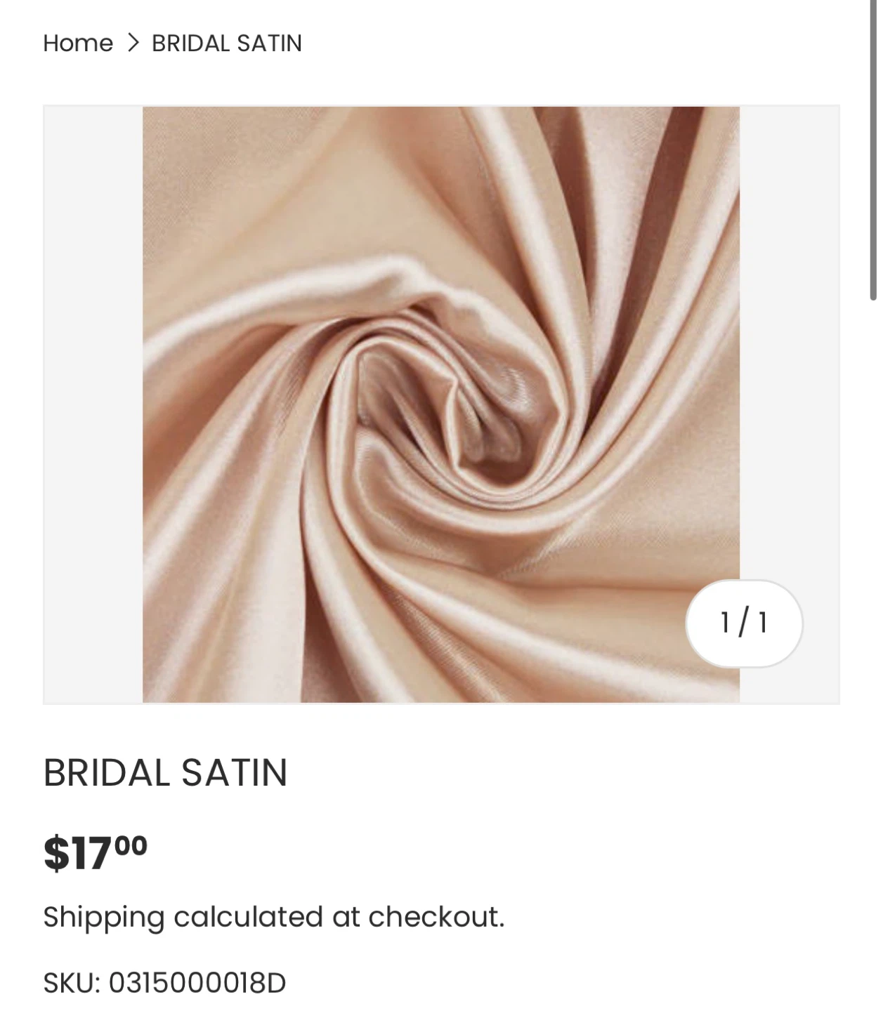 bridal satin (powderpuff) 165“+ long - photo 2