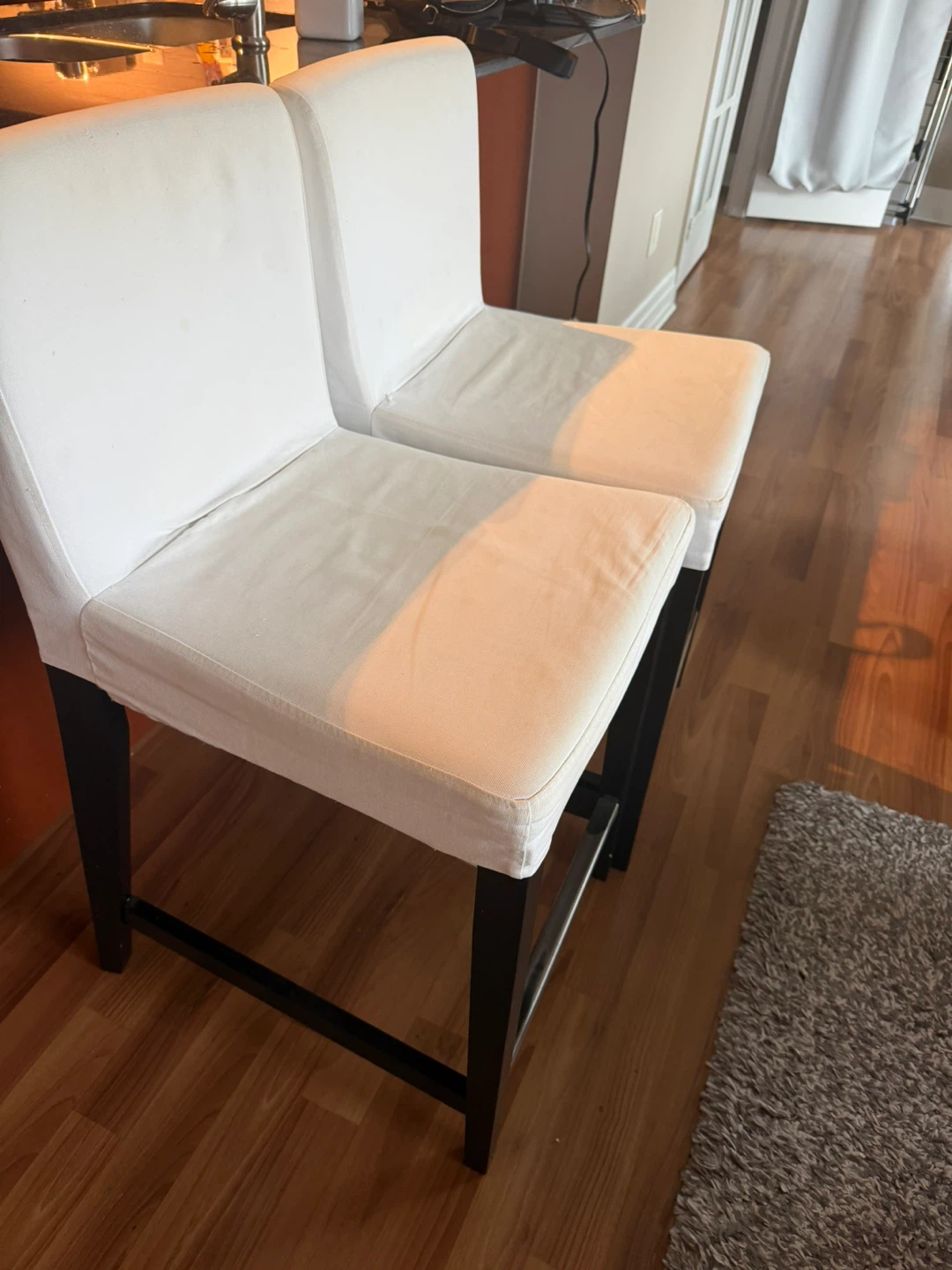 White Bar Stools (Set of 2)