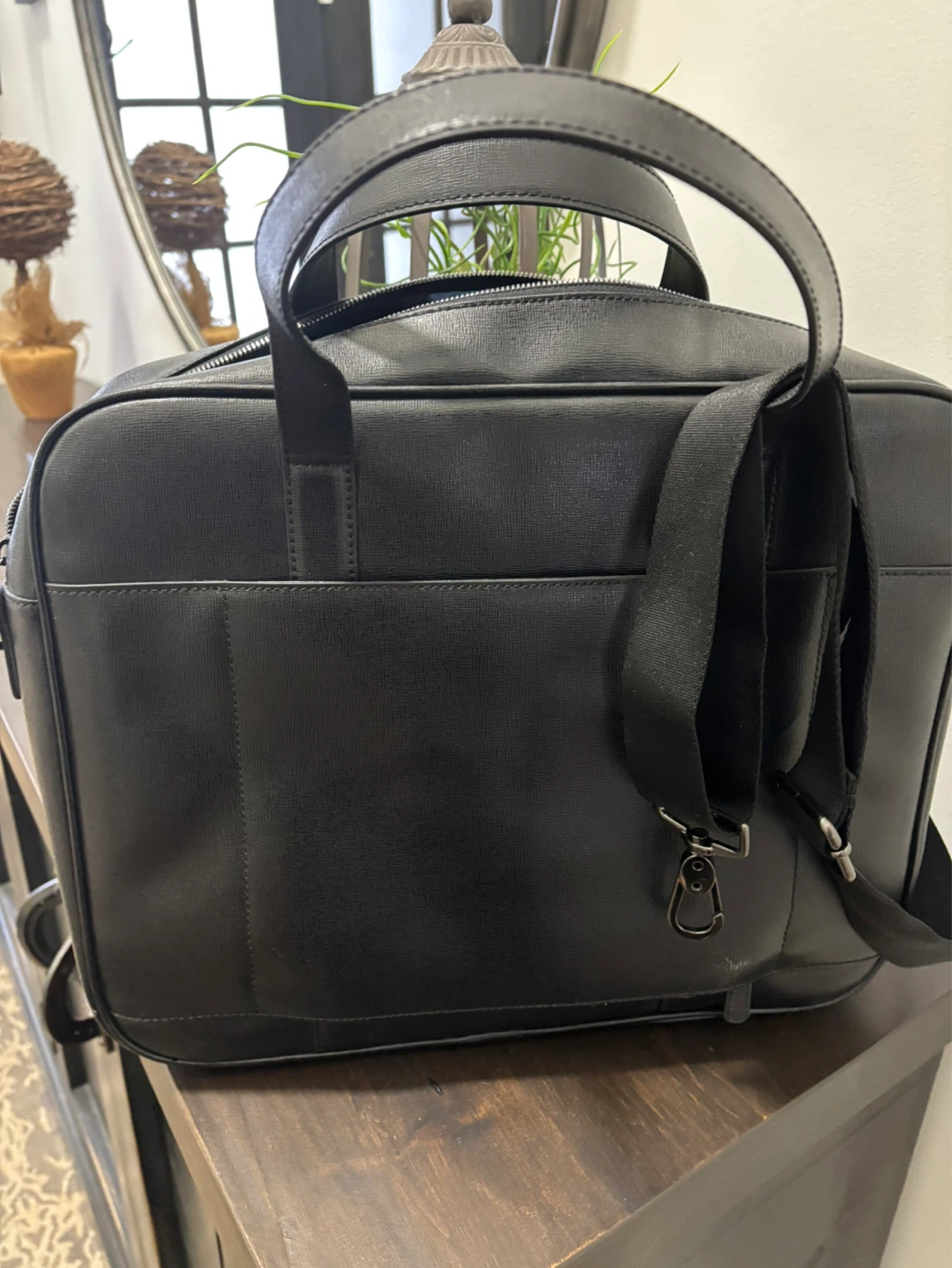 Ted Baker Black Faux Leather Briefcase Bag - photo 3